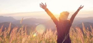 happy freedom in sunrise nature picture id626188422